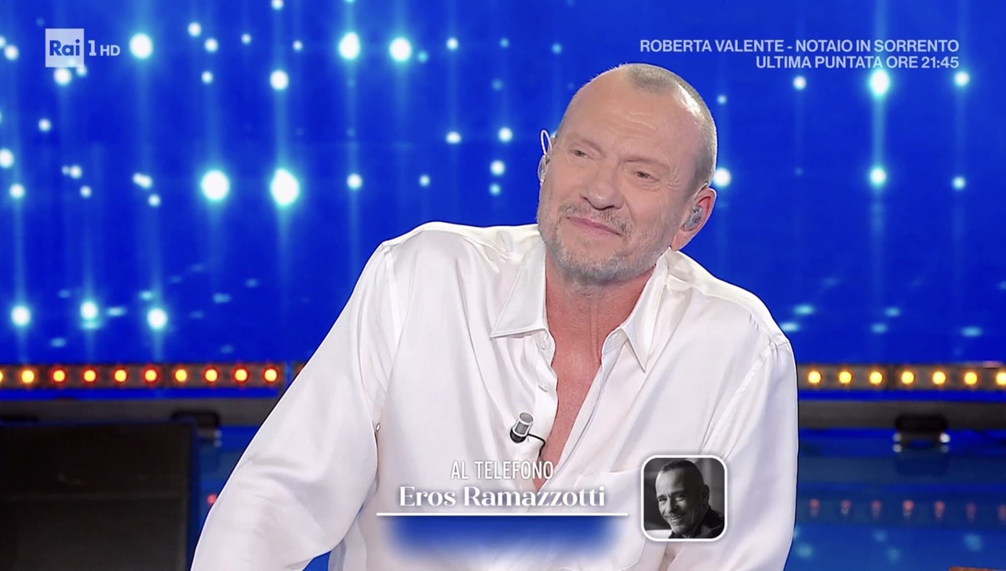 Eros Ramazzotti chiama Biagio Antonacci in diretta a Domenica In e lui spoilera un concerto: “Non lo dire!”