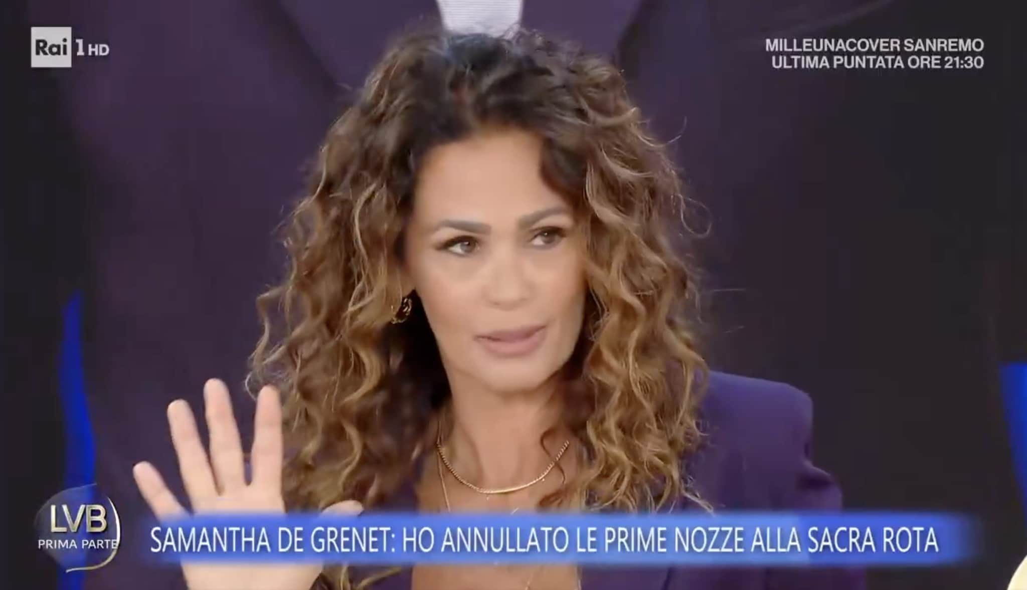 Samantha De Grenet e il matrimonio annullato: "Mi sposai per dolore, lo capii prima del viaggio di nozze"