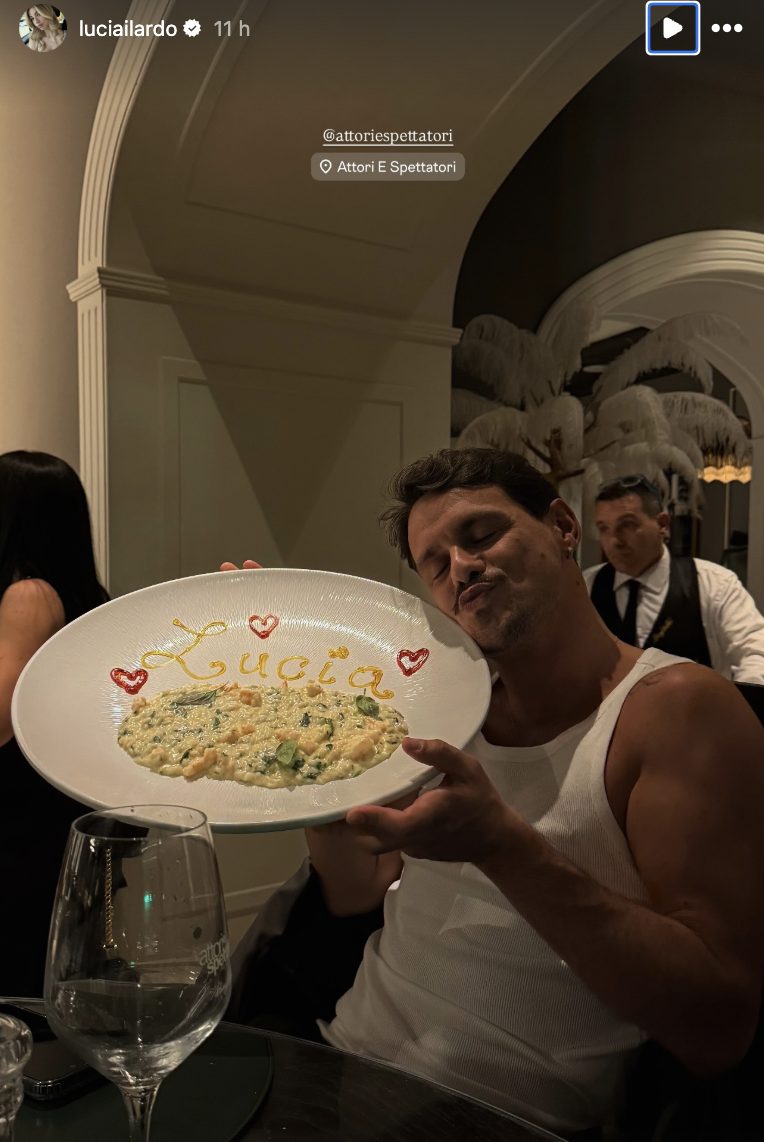 Renato Biancardi nella storia pubblicata su Instagram da Lucia Ilardo