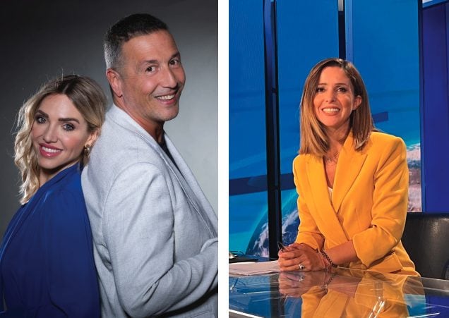 Alessandro Greco e Carolina Rey con la giornalista Paola Cervelli