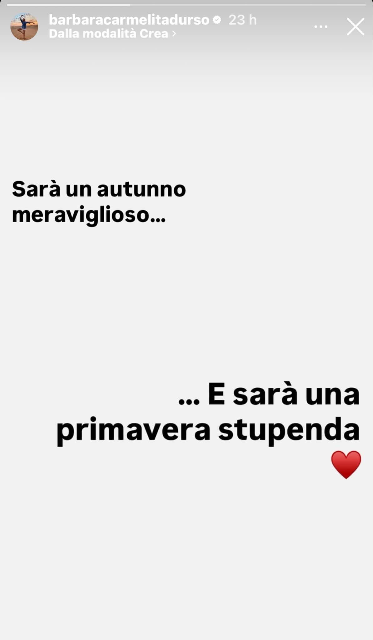 Il post di Barbara D’Urso sui social