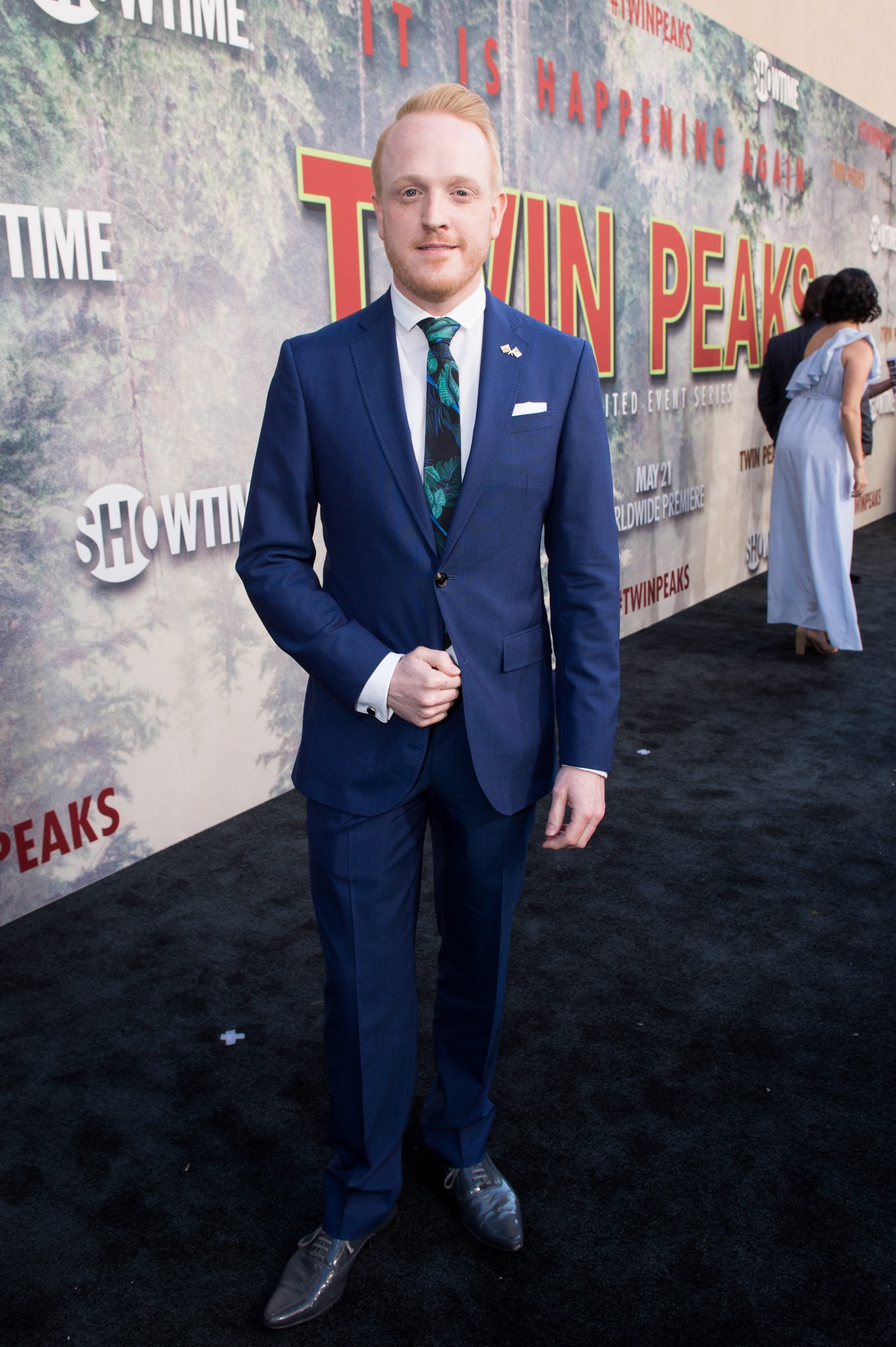 Owain Rhys Davies alla premiere di Twin Peaks nel 2017