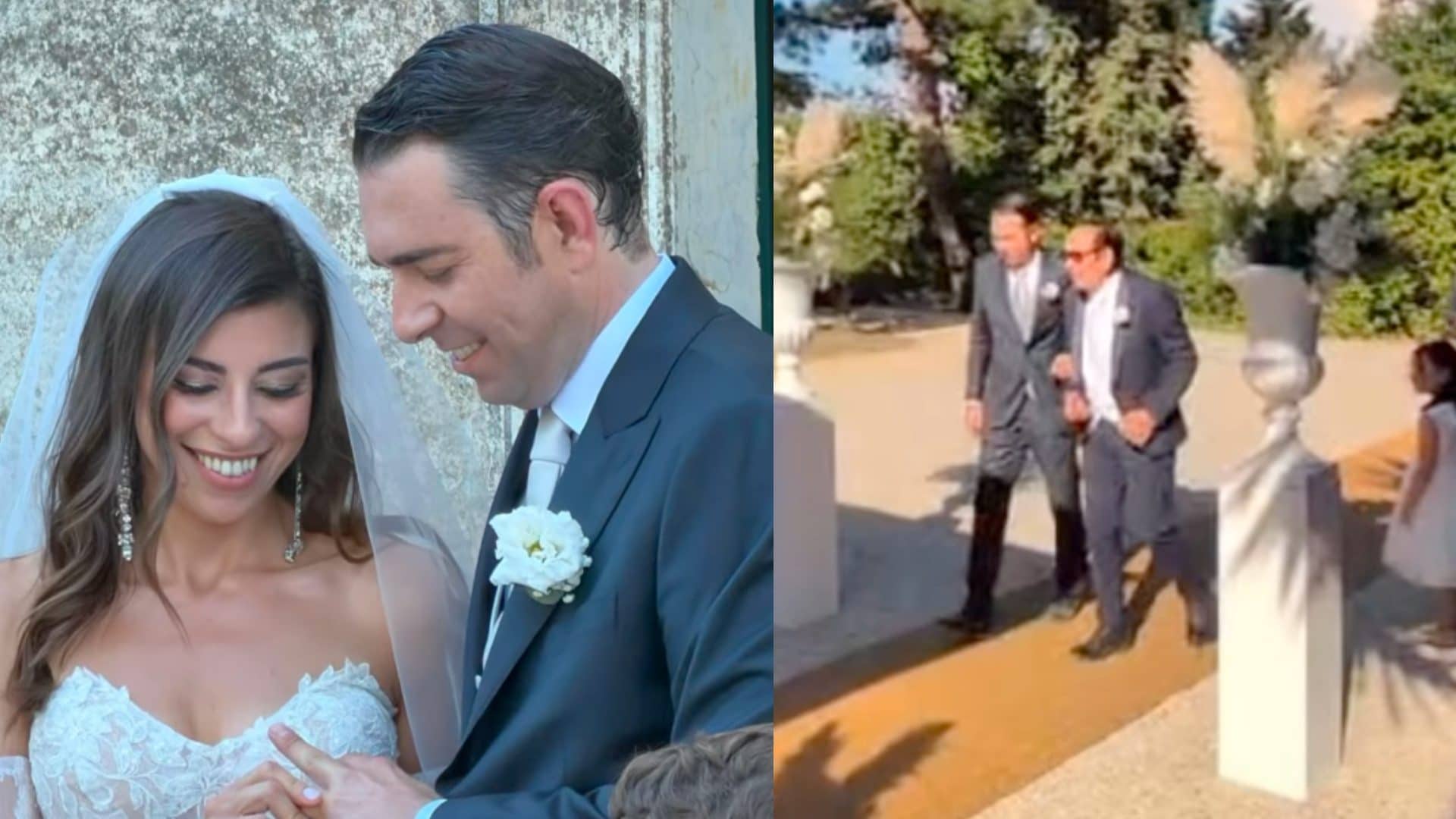 Giucas Casella accompagna il figlio James all'altare, la madre assente alle nozze: "È stato lui a farmi da mamma"