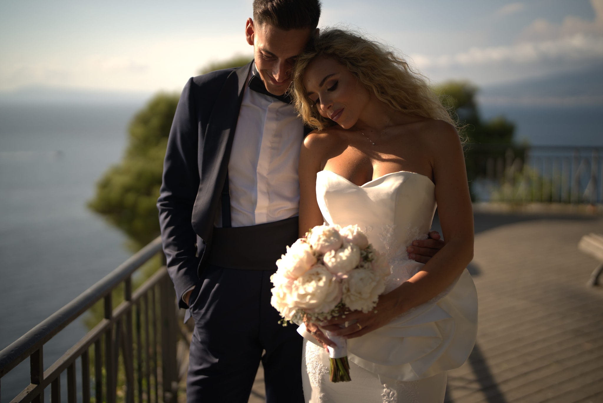 Marco Burato e la moglie Rachele Setola nel giorno del matrimonio