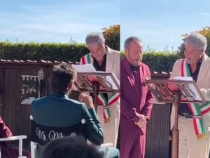 Pino Insegno celebra le nozze del fratello Claudio con Stefa