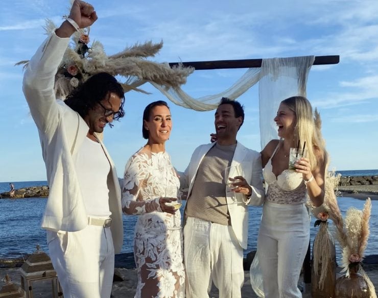 Fognini e Pennetta festeggiano 10 anni di matrimonio, all'evento anche Giada Lini di Ballando