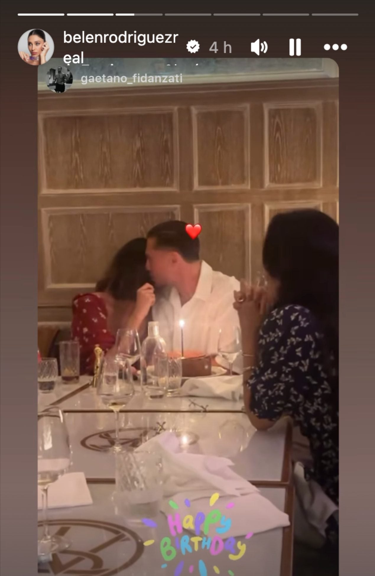 Uno screen del video condiviso da Belén