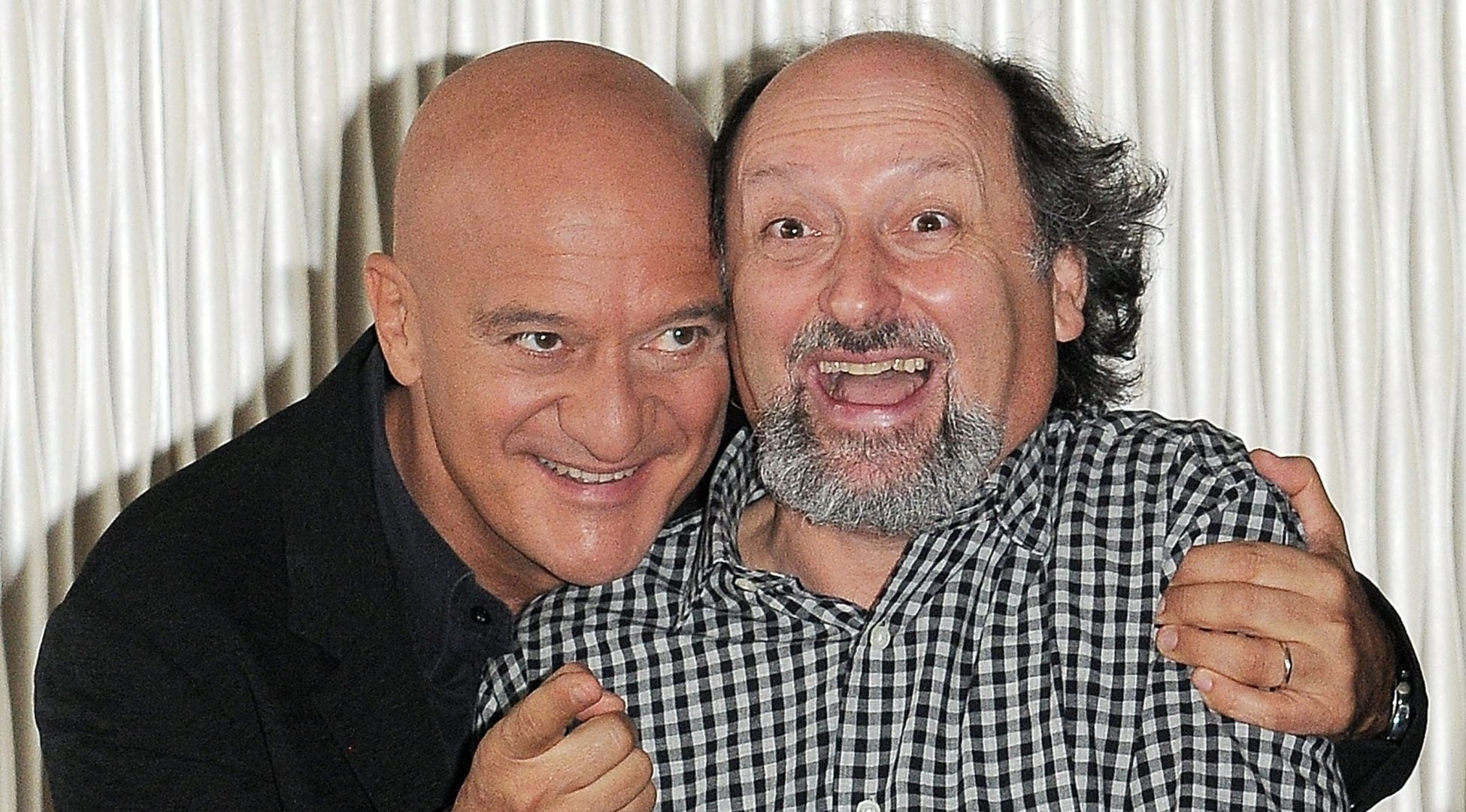 Cornacchione con Claudio Bisio nel 2011.
