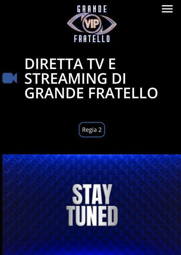 La scritta che ha generato l’ipotesi errata della diretta streaming