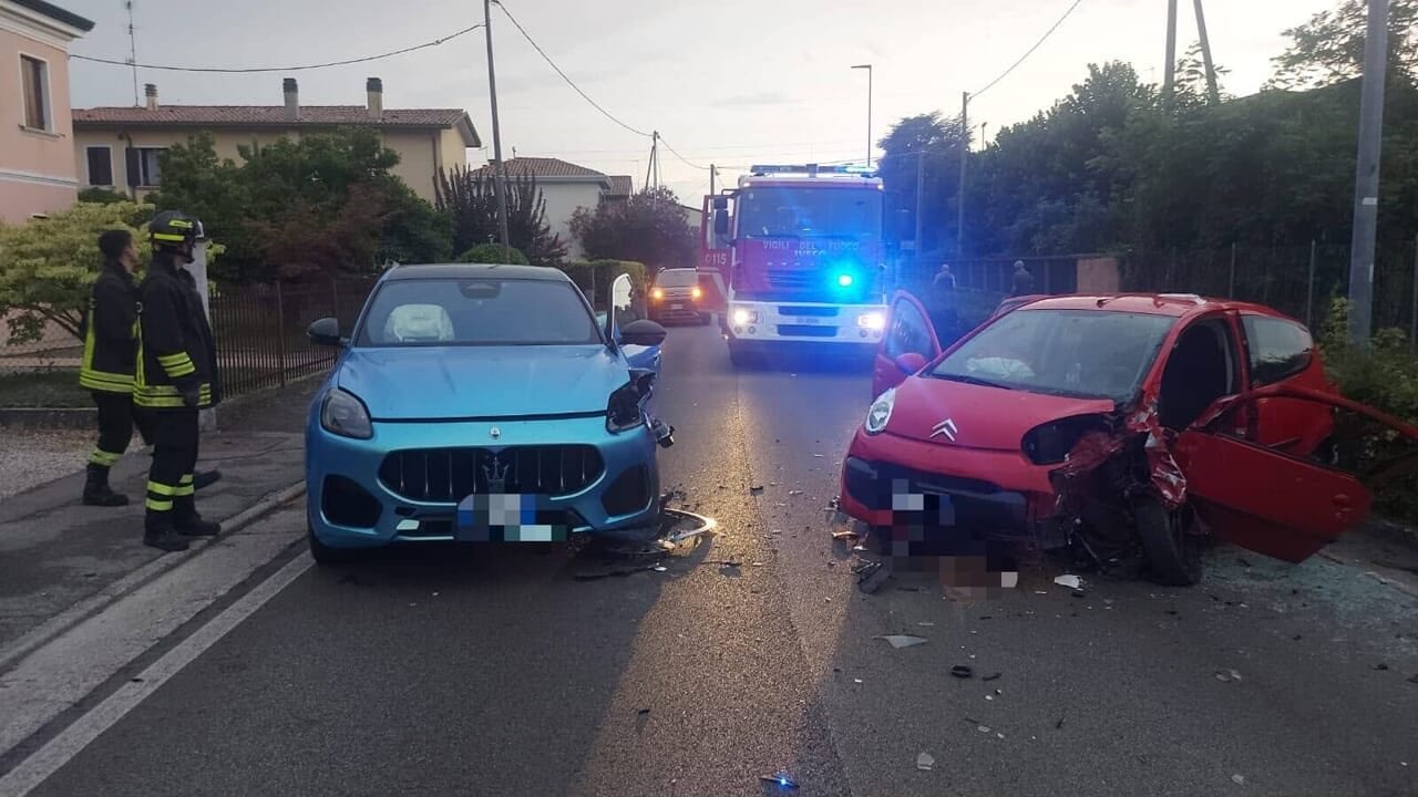 L'incidente avvenuto a Carbonera. Fonte: carabinieri
