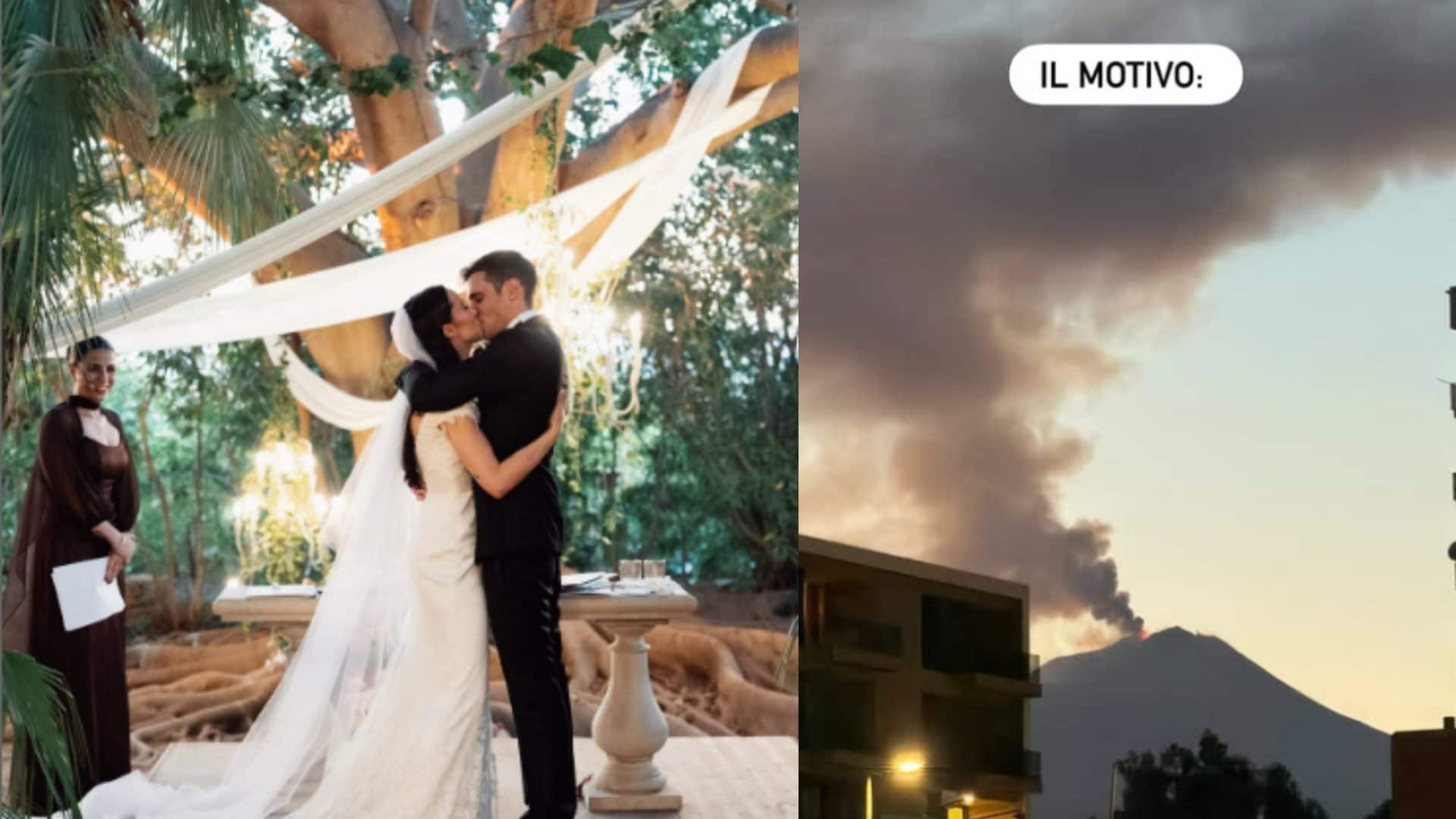 Invitati alle nozze di Aurora Ramazzotti bloccati in Sicilia, la sposa: "Sciopero aereo ed eruzione dell'Etna"