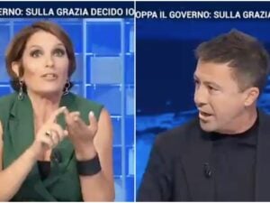 Lite televisiva tra Bocchino e Aprile durante In Onda