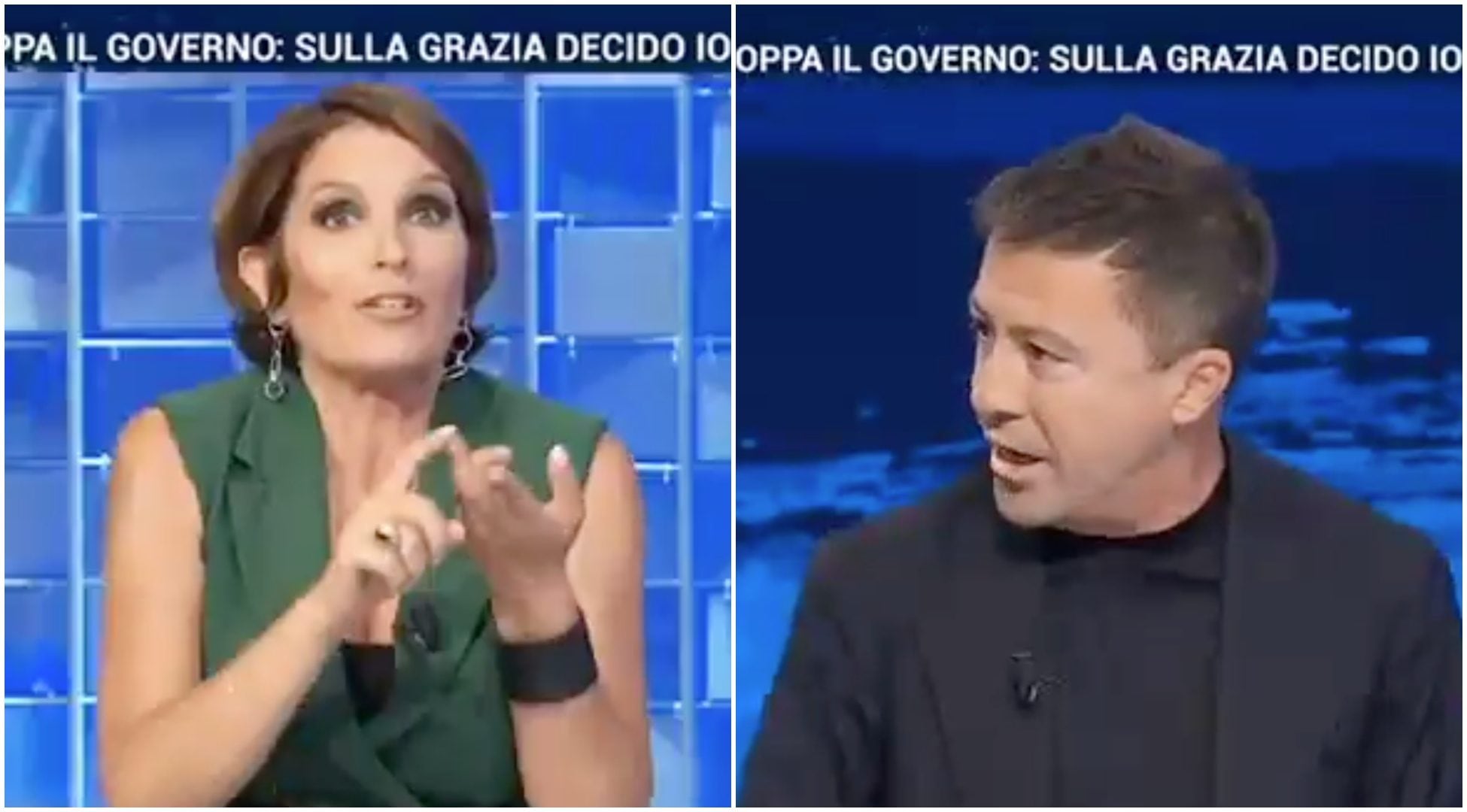 Caso Roggero, lite tra Marianna Aprile e Italo Bocchino: "Se non vi interessa quello che dico me ne vado a cena"