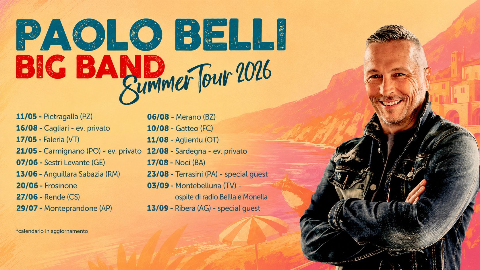 Paolo Belli, sparisce da Instagram il calendario del tour: possibile la cancellazione, incerte tutte le date