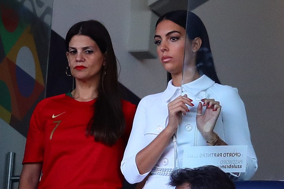 Georgina Rodriguez assiste a una partita del Portogallo del suo Cristiano.