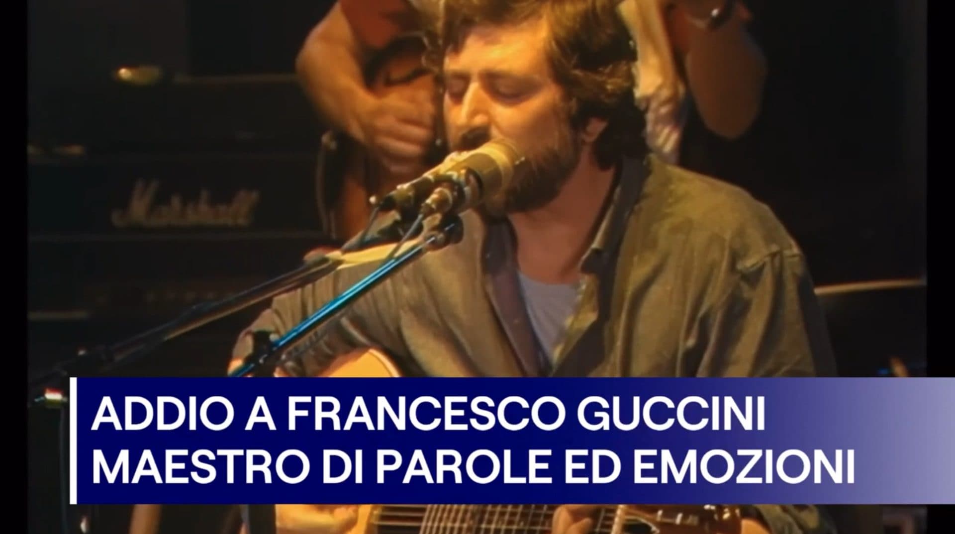 La notizia di Guccini in coda al Tg1