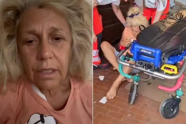 Maria Teresa Ruta cade e si rompe l'omero: "Spero di vedere le stelle cadenti, per ora ho visto quelle doloranti"