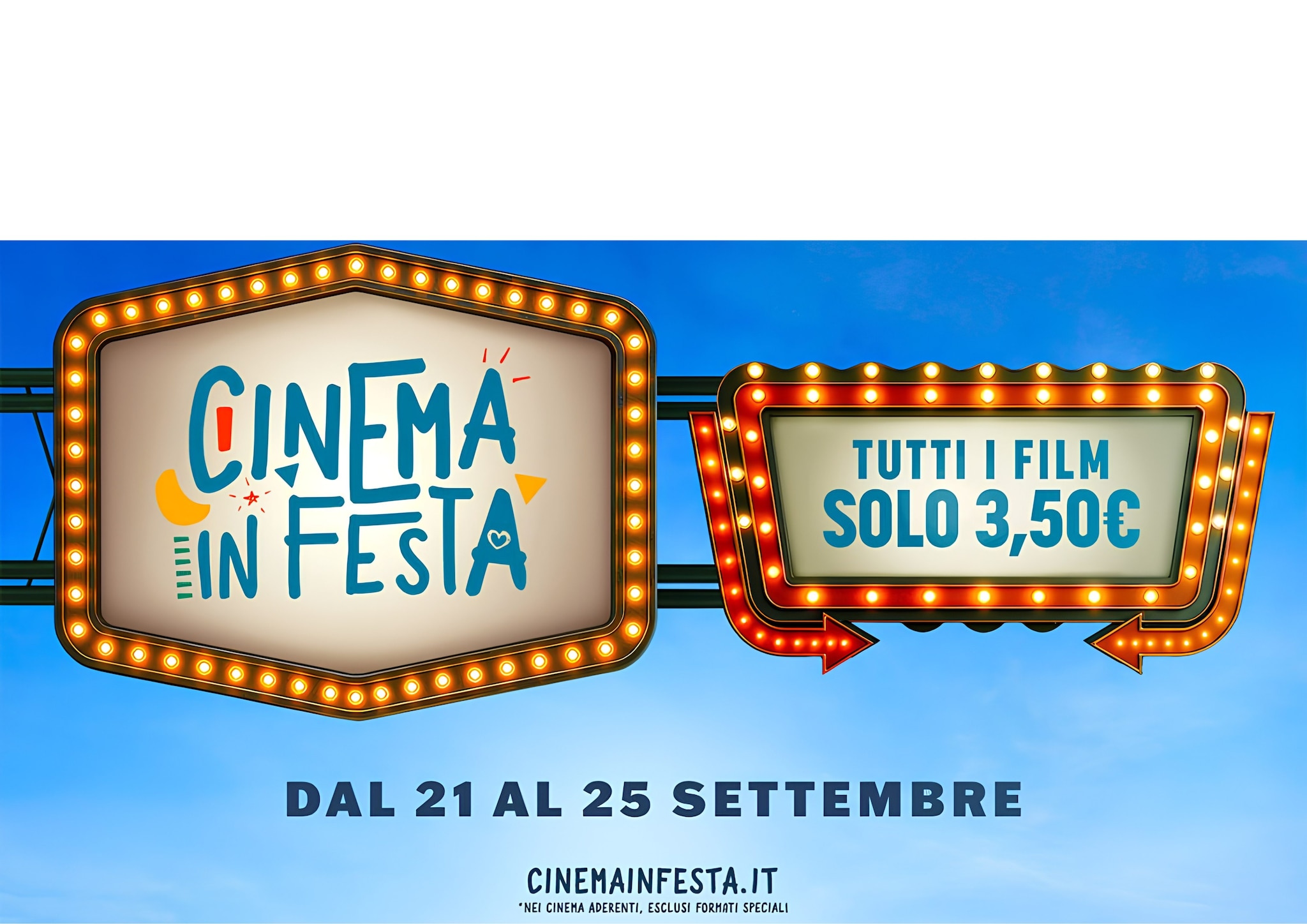 Cinema in Festa 2026, dal 21 al 24 settembre i film in sala costano 3,50 euro: tutti i titoli in programma