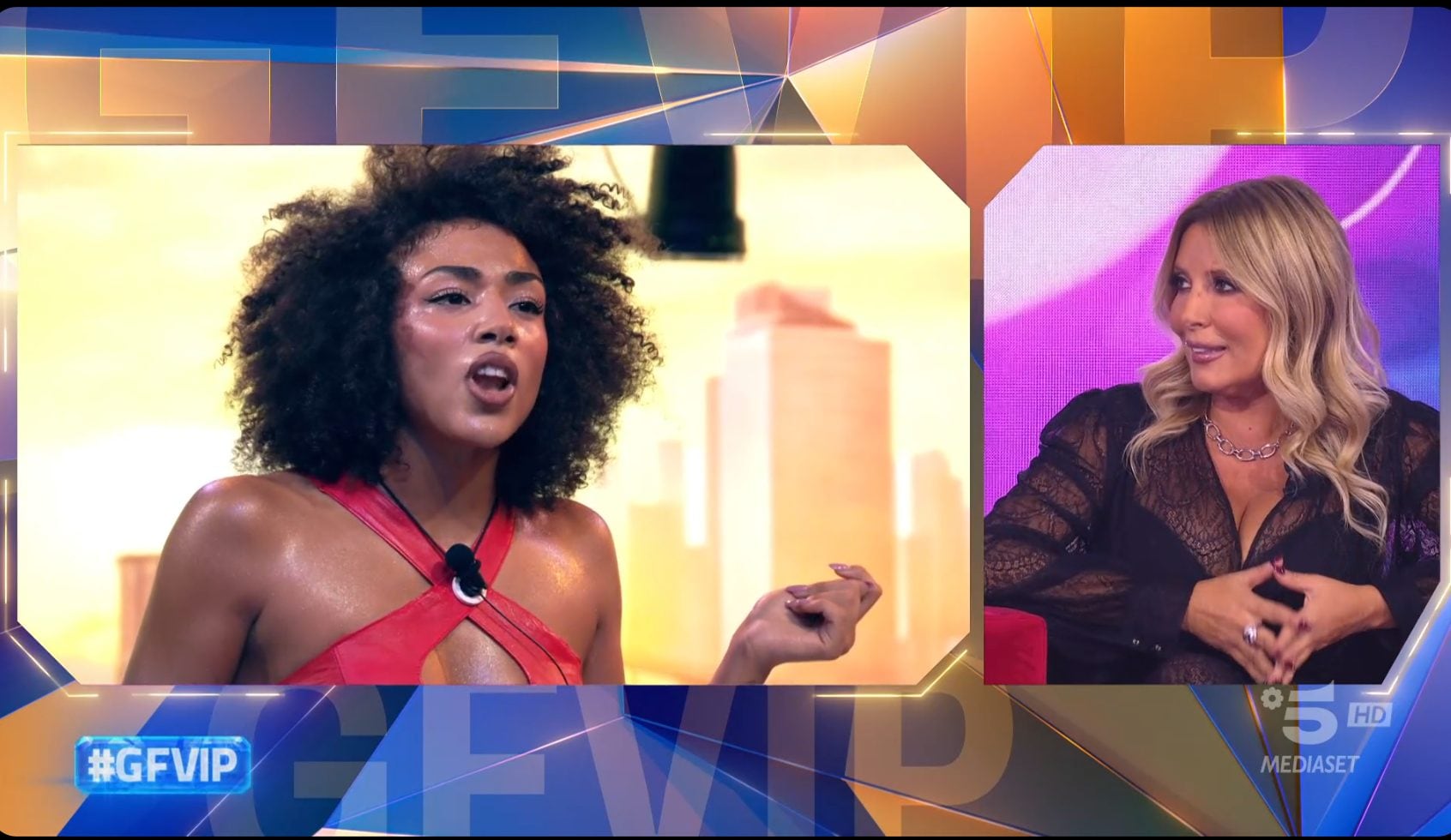 Al GF Vip è subito scontro tra Megan Ria e Lucarelli su Elodie e Franceska Nuredini: "Non sono qui per gossip beceri"