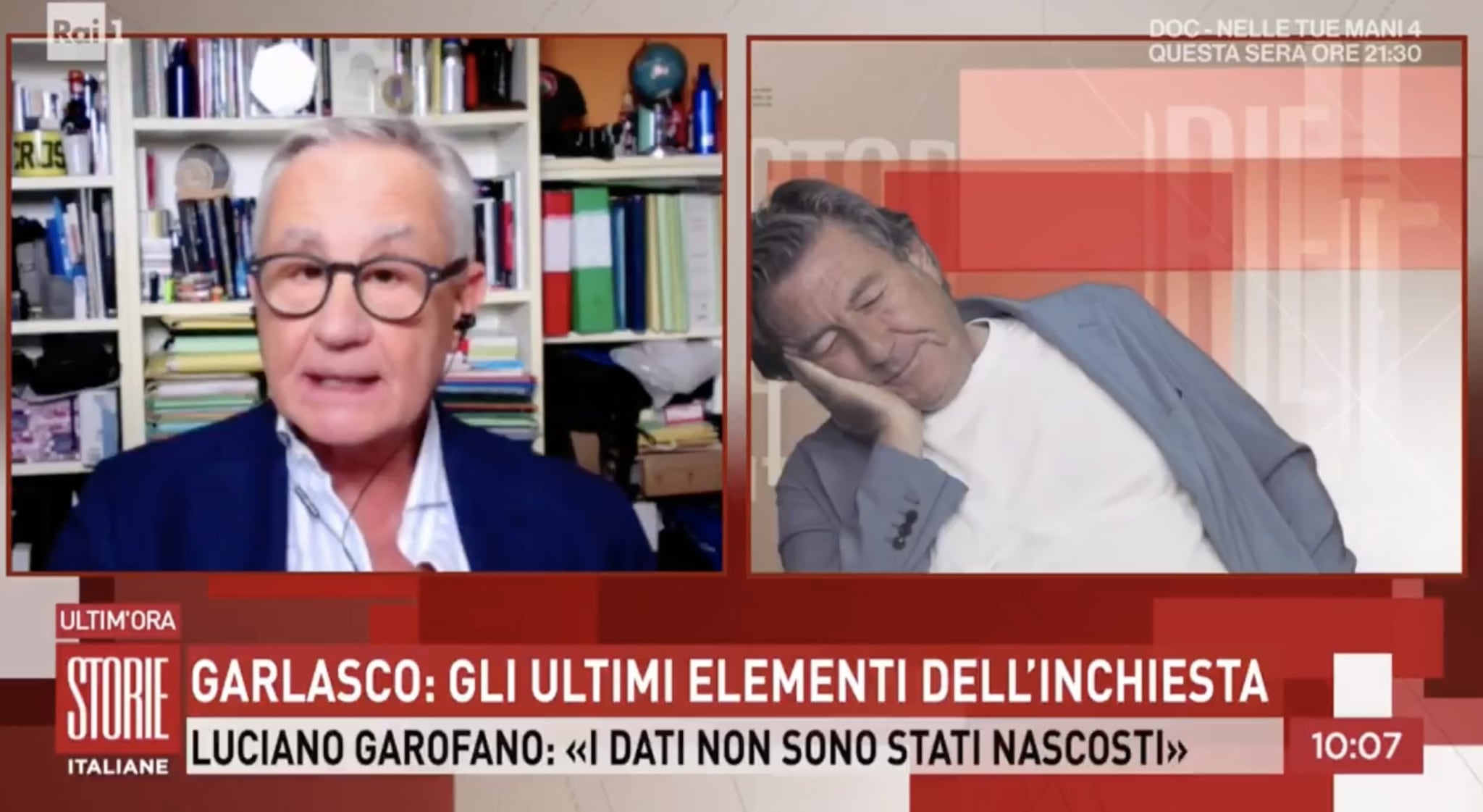 Garofano contro De Rensis a Storie Italiane, l'avvocato finge di addormentarsi e il generale lascia la trasmissione