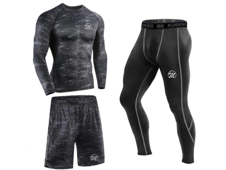 Pantaloni Compressione Uomo 3/4 - Leggings Sportivi Termici Per Corsa, Basket E Palestra