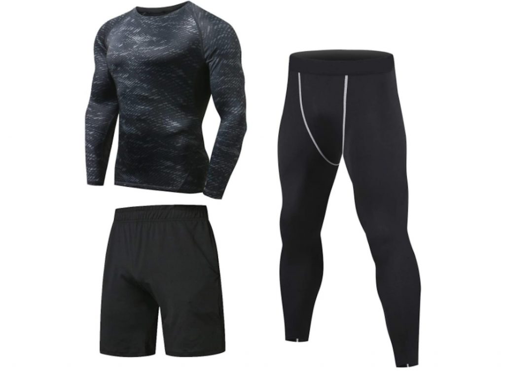 Pantaloni Compressione Uomo Con Tasche - Leggings Sportivi Per Running, Palestra, Yoga - Foto 9