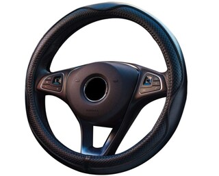Coprivolante In Nappa Di Alta Qualità, Universale 37-38,5 Cm, Antiscivolo E Traspirante, Interno In Gomma, Nero