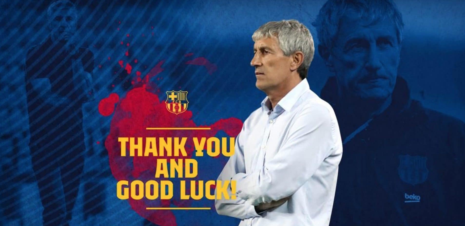 Il momento in cui il Barcellona annunciò l’esonero di Quique Setien.