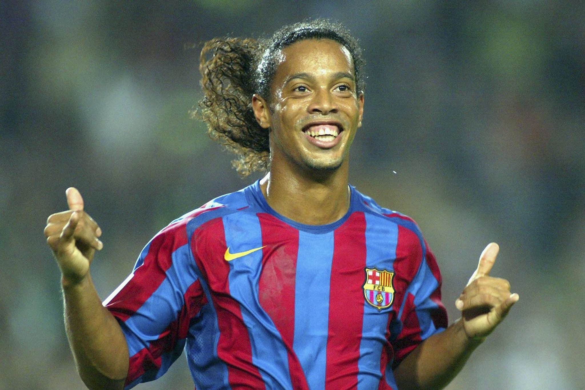 Ronaldinho ai tempi del Barcellona.