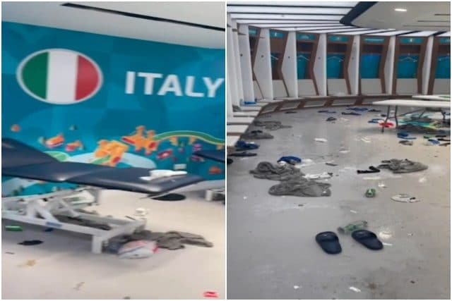 Come si presentava lo spogliatoio dell’Italia dopo la vittoria in finale