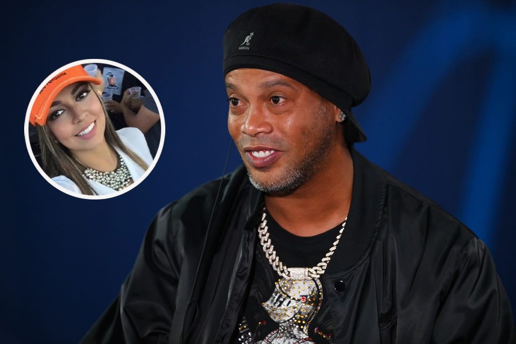 Ronaldinho condannato a pagare gli alimenti alla ex fidanzata, Priscilla Coelho (nel tondo)