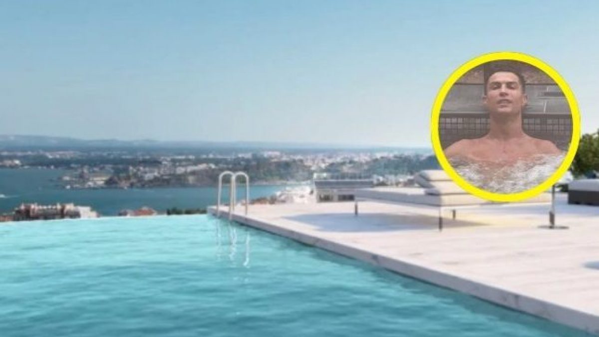 Una veduta della residenza esclusiva di Cristiano Ronaldo a Lisbona