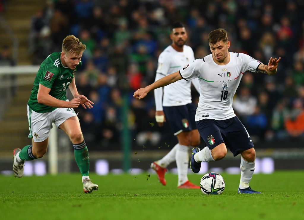 Nicolò Barella figurava nell’elenco dei calciatori in diffida in vista della partita dei playoff di qualificazione ai Mondiali di Qatar 2022