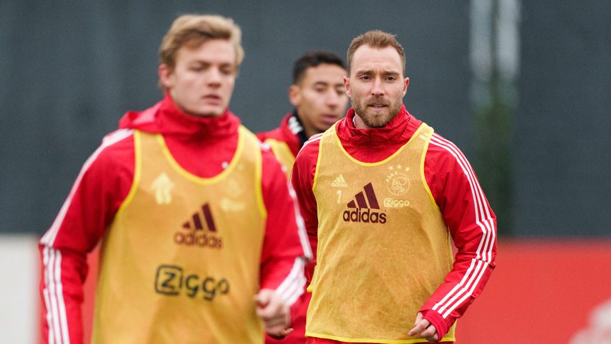 Christian Eriksen in allenamento (fonte: Ajax.nl)