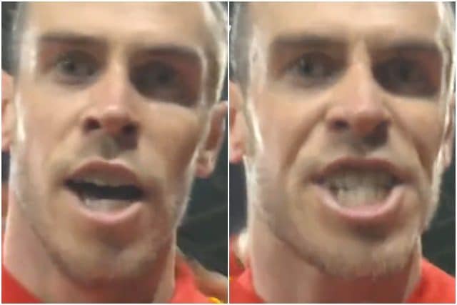 L’esultanza rabbiosa di Gareth Bale, protagonista nella vittoria del Galles sull’Austria.