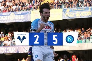 Kvaratskhelia si abbatte sul Verona e fa felice Spalletti, Hellas annichilito 5-2 dal Napoli