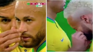 Lo strano massaggio di Casemiro sul naso di Neymar ha uno scopo