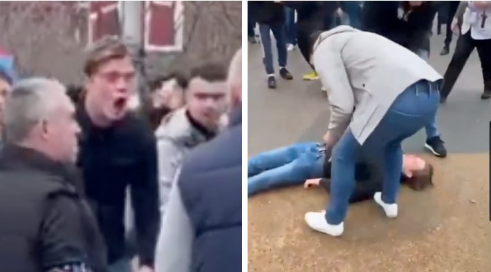 Il fan del Blues dice qualcosa di troppo e viene "zittito" dalla reazione di un rivale.