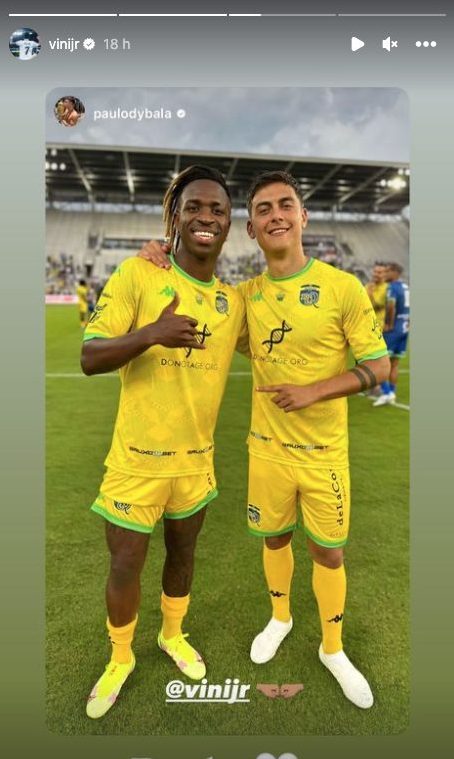 La storia di Vinicius accanto a Dybala prima di un match a Orlando.