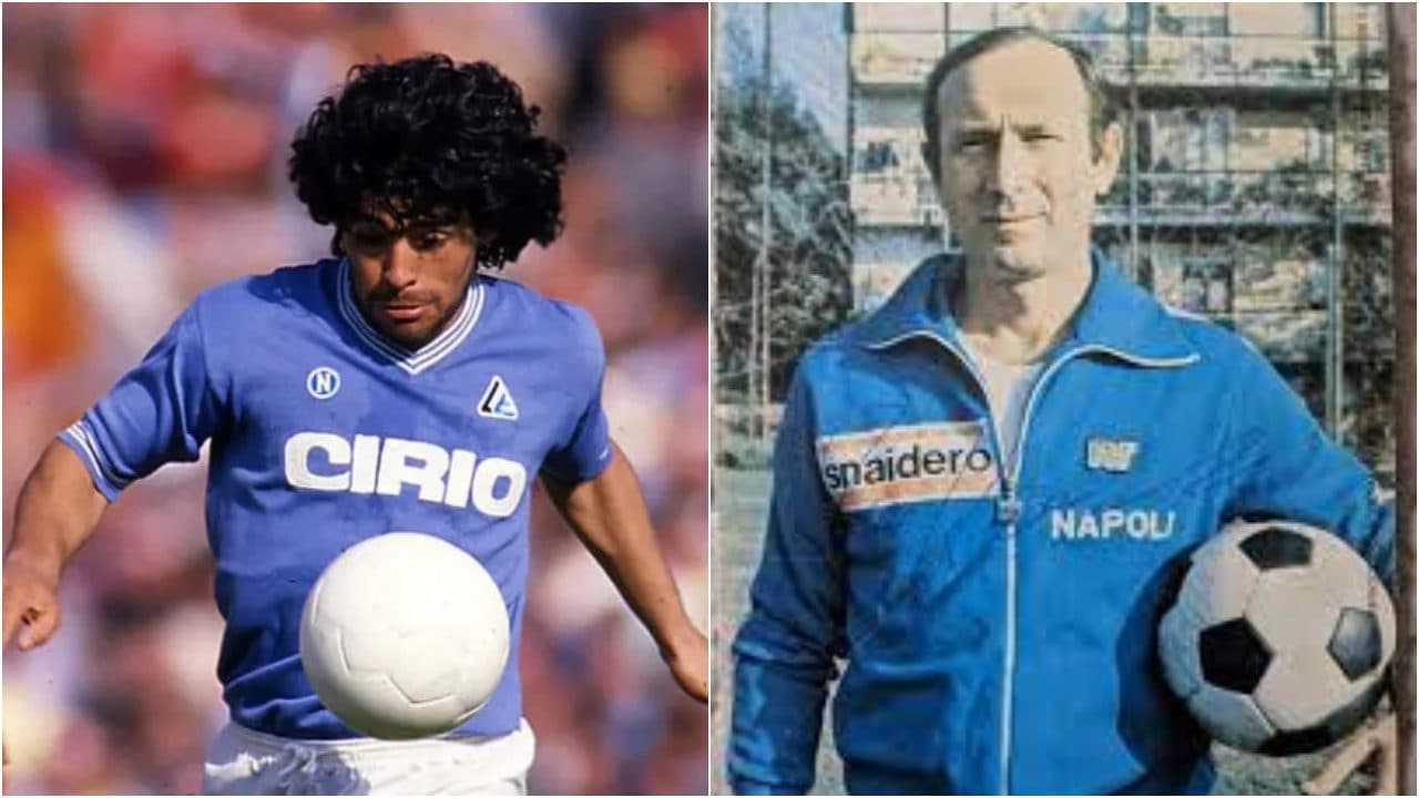 Marchesi durante i suoi anni al Napoli con Maradona.