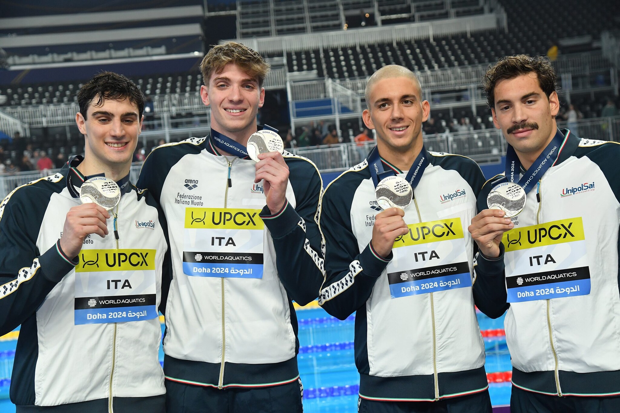L'Italia è d'argento nella 4x100 ai Mondiali di Doha, il Settebello si