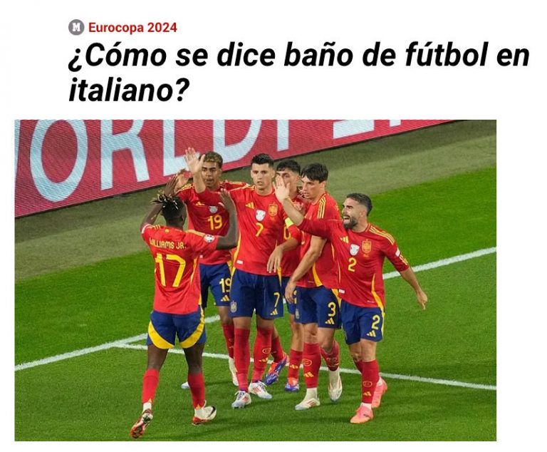 La stampa spagnola si fa beffe dell'Italia si dice bagno di
