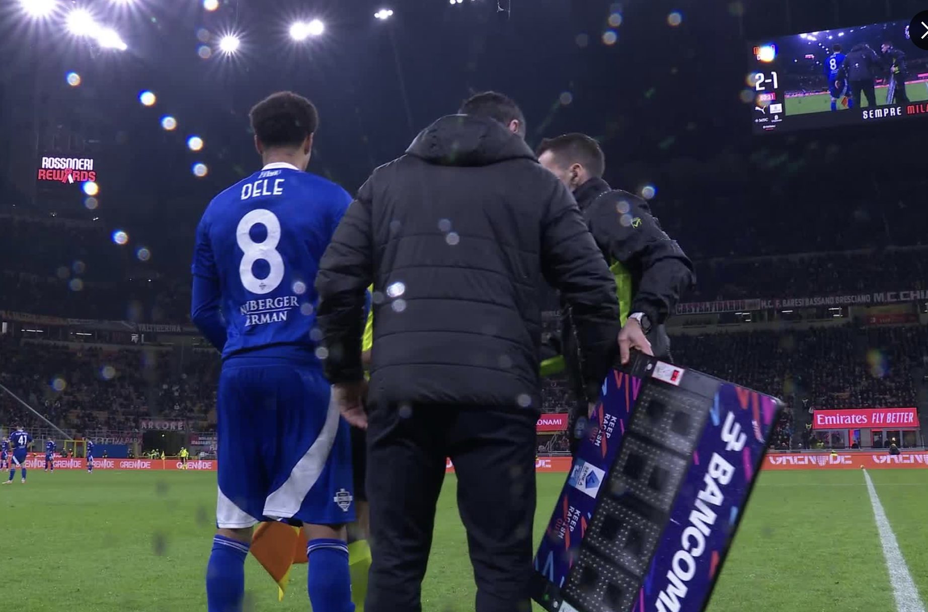Il ritorno in campo di Dele Alli prima dell’espulsione.