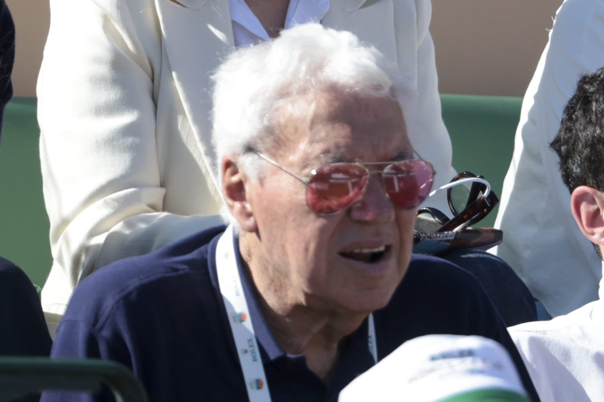 Nicola Pietrangeli in tribuna a Monte Carlo lo scorso anno