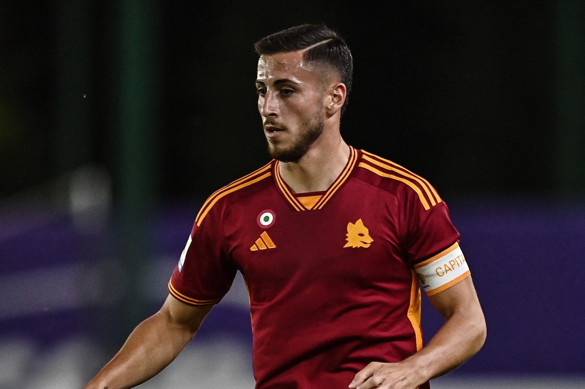 Luigi Cherubini con la maglia della Roma.