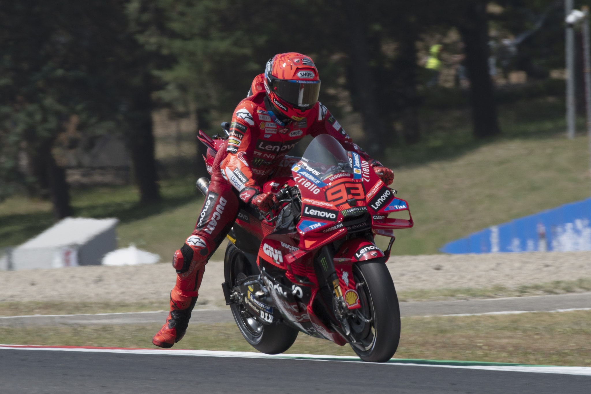 Marc Marquez in pista ad Assen.