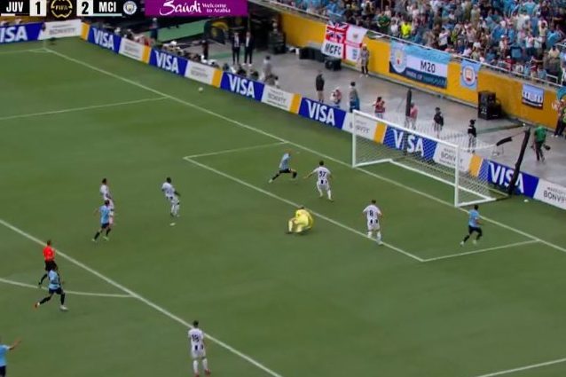 L’azione che ha portato al gol di Haaland.