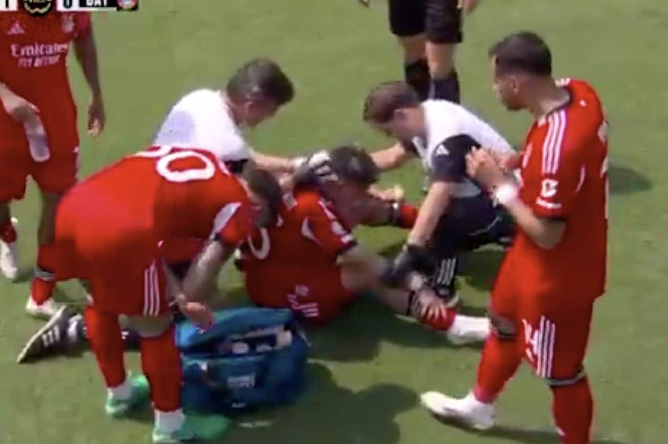 Prestianni si stende a terra durante la partita per il caldo soffocante: si giocava con 40 gradi