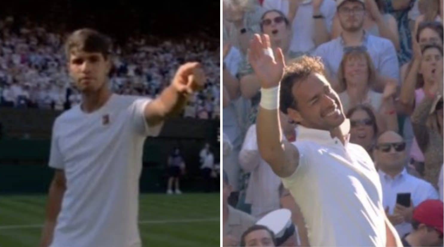 Fognini stoico costringe Alcaraz alla maratona a Wimbledon: Carlitos gli dedica un gesto bellissimo