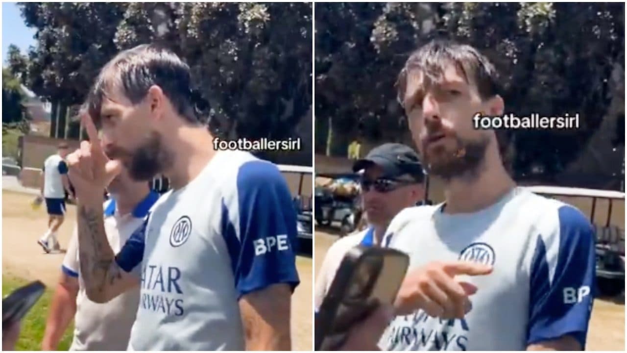 Acerbi minaccia un tifoso del PSG che gli ha ricordato Barcola: "Io matto, ti sfondo di botte"